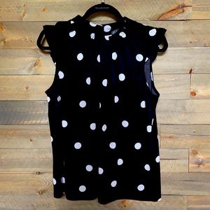 Adrianna Papel ruffle front ruffle sleeve shirt